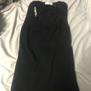 Black workout tank top